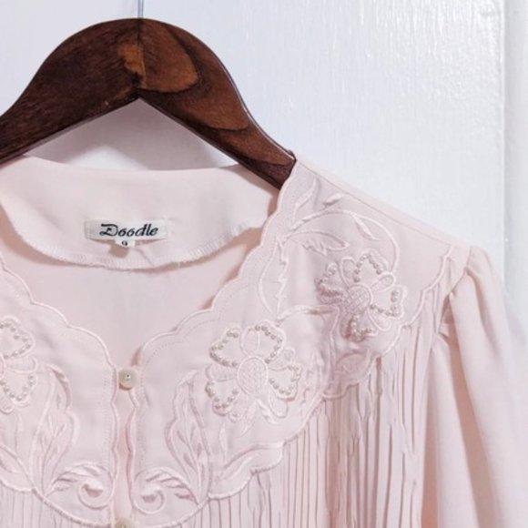 Pastel pink 1920s blouse